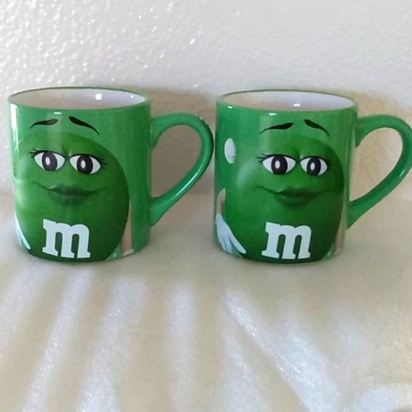 2016  Ms. Green M & M's Coffee Cup-A Pair - Picture 1 of 5